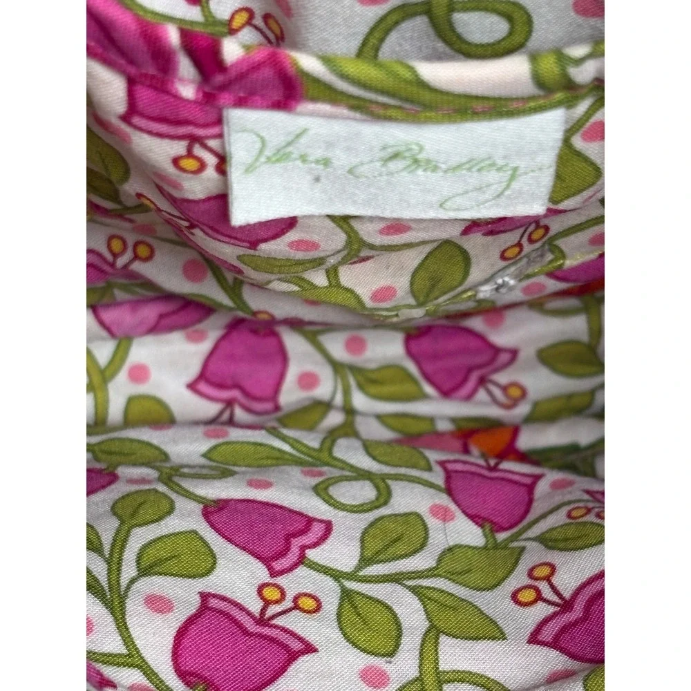 Vera Bradley Quilted Shoulder Bag Floral Pink Tulip Blossom‎ Print Crossbody